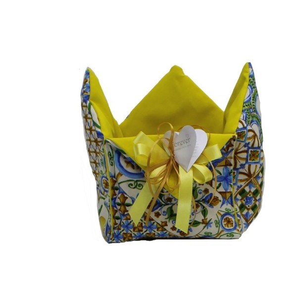 Portapane Artigianale in Cotone - Modello Costiera Sorrentina - Forever - 100% Made in Italy