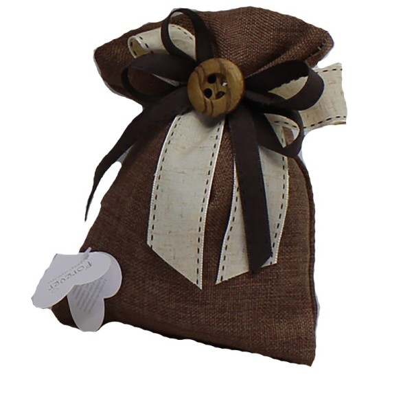 Sacchetto Portacioccolatini in Tessuto Sacco con Fiocco - Forever - 100% Made in Italy Descrizione