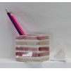 Portamatite Rettangolare in Porcellana di Capodimonte Colore Rosa