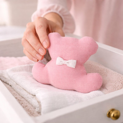 Profumabiancheria Cotone Rosa Orsetto Coniglio Gattino – Nascita