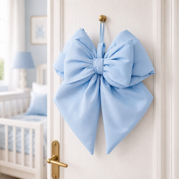 Fiocco Nascita in Cotone Colore Cielo 35x50 - Forever - 100% Made in Italy