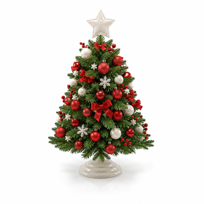 Albero di natale in porcellana di Capodimonte