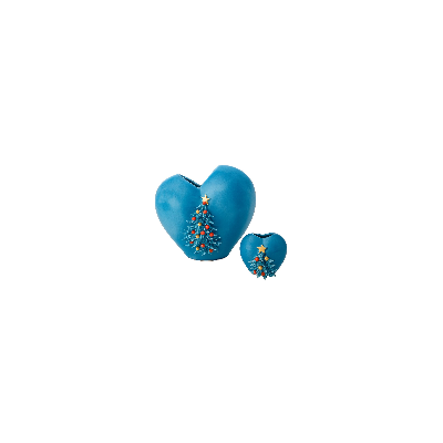 Vasetto Cuore Albero di Natale in Porcellana Made in Italy – Decorazione Natalizia Artigianale