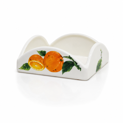 Portatovaglioli Ceramica Agrumi Artigianale – Decorazione Tavola e Idea Regalo Originale
