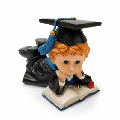 Segnaposto Laurea Bambino Resina 6x3cm | Statuina Toga Tocco Bomboniera