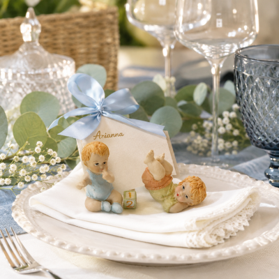 Segnaposto Baby Shower Neonati Resina 3x4cm | Statuine Assortite Bomboniera